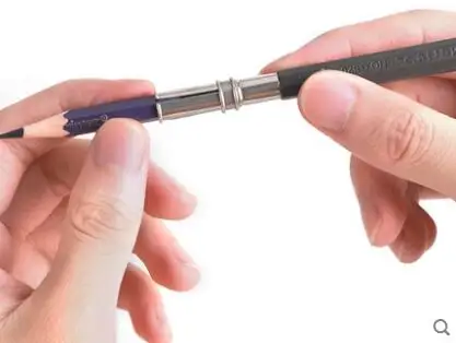 Multi-function Pencil Charcoal Extender 2 PCS/Lot Sketch Retractable Extension Metal Rotary Pen Holder Design With Pencil Sharpe