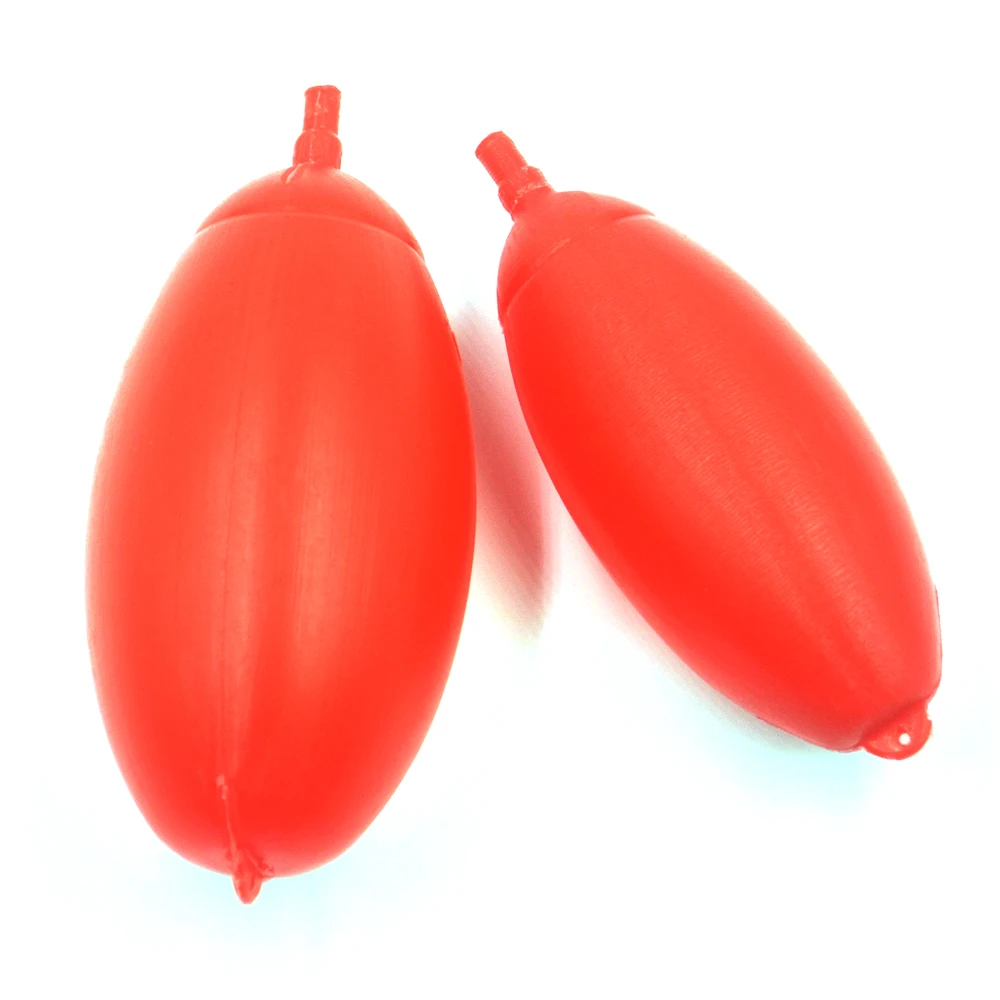 MNFT 4Pcs Red Big Belly Plastic Sea Fishing Floats With Hole Large Buoyancy Fishing Float Tackle Tool Size S L