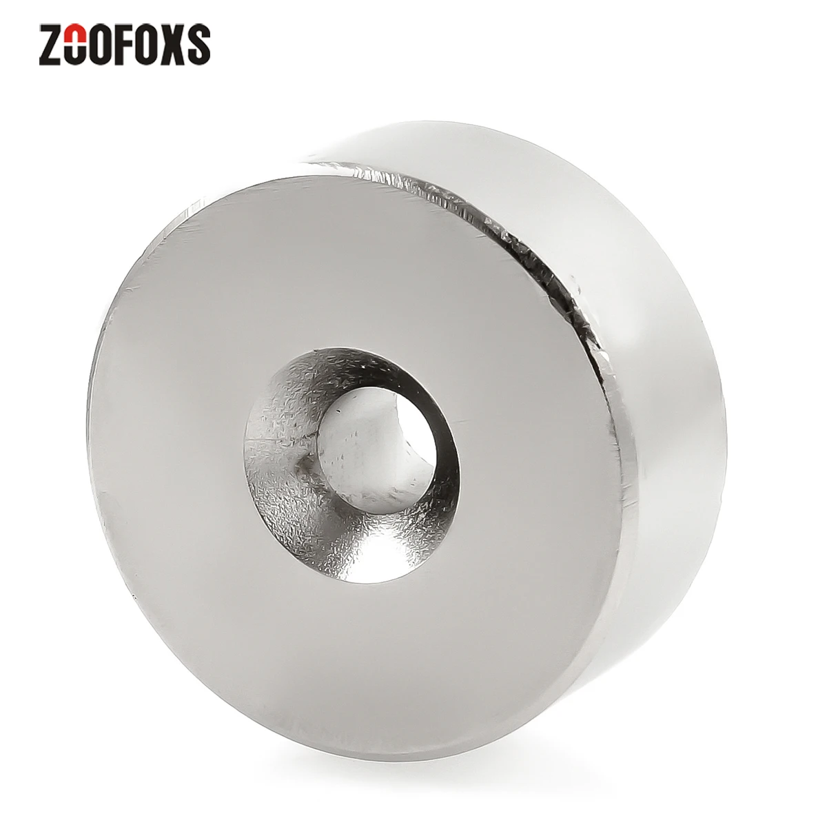 ZOOFOXS 1pc 50x20 mm Hole 10mm Round Super Strong Neodymium Magnet Powerful Rare Earth Magnets 50*20-10mm