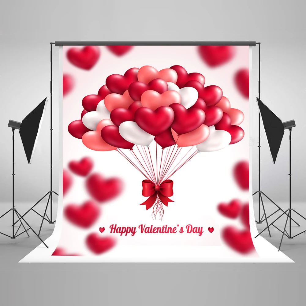 

VinylBDS Wedding Photography Studio Backgrounds Backdrops Valentine's Day Backgrounds for Photo Studio Love Balloon Backdrops