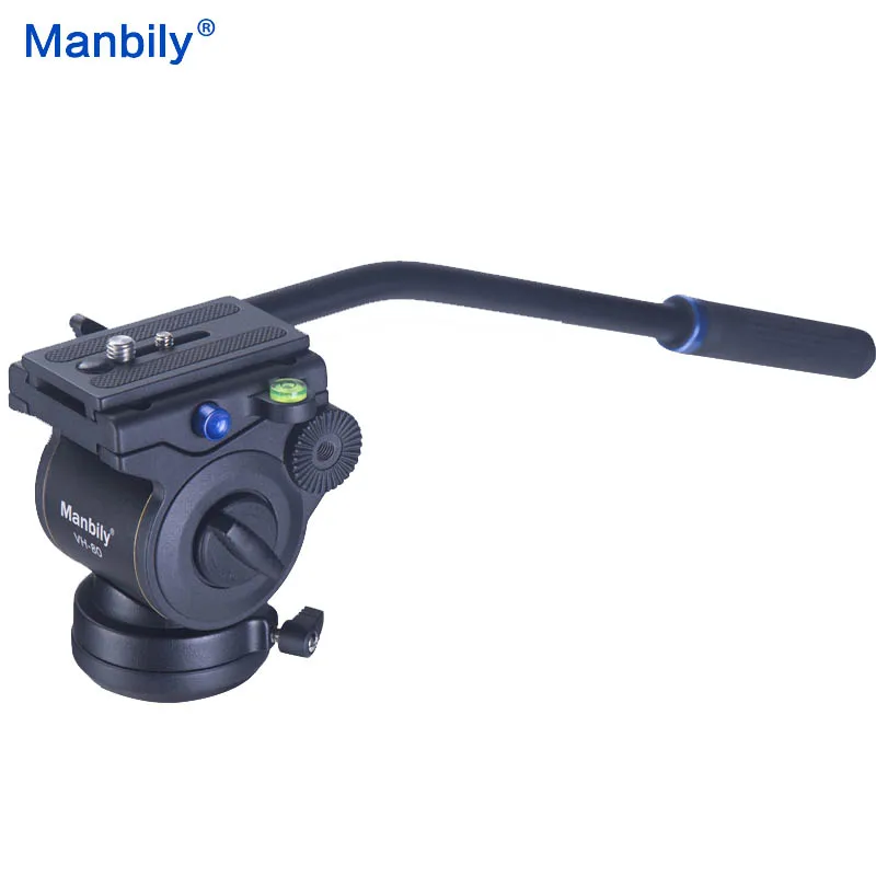 VH-80 Professional Video Camera Fluid Drag Pan Tripod Head For Canon Nikon Sony DSLR Camera Camcorder Monopod Shooting Filming