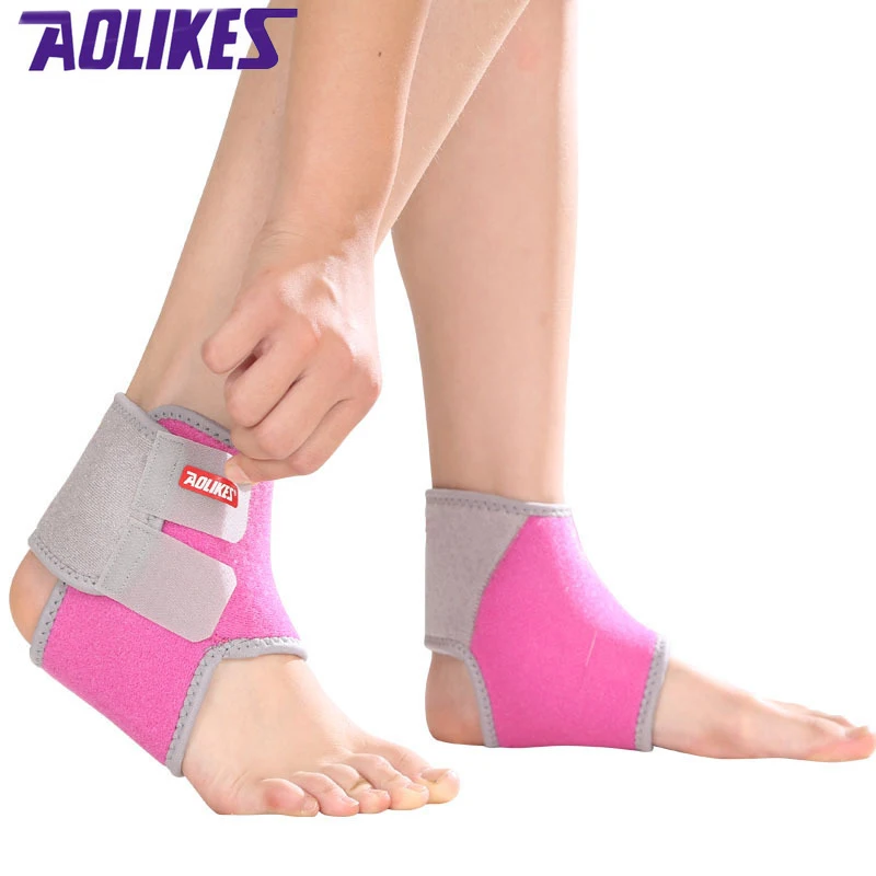 AOLIKES-tobillera deportiva para niños, correa de tobillo para ciclismo, correr, gimnasio, Protector de soporte, 1 par