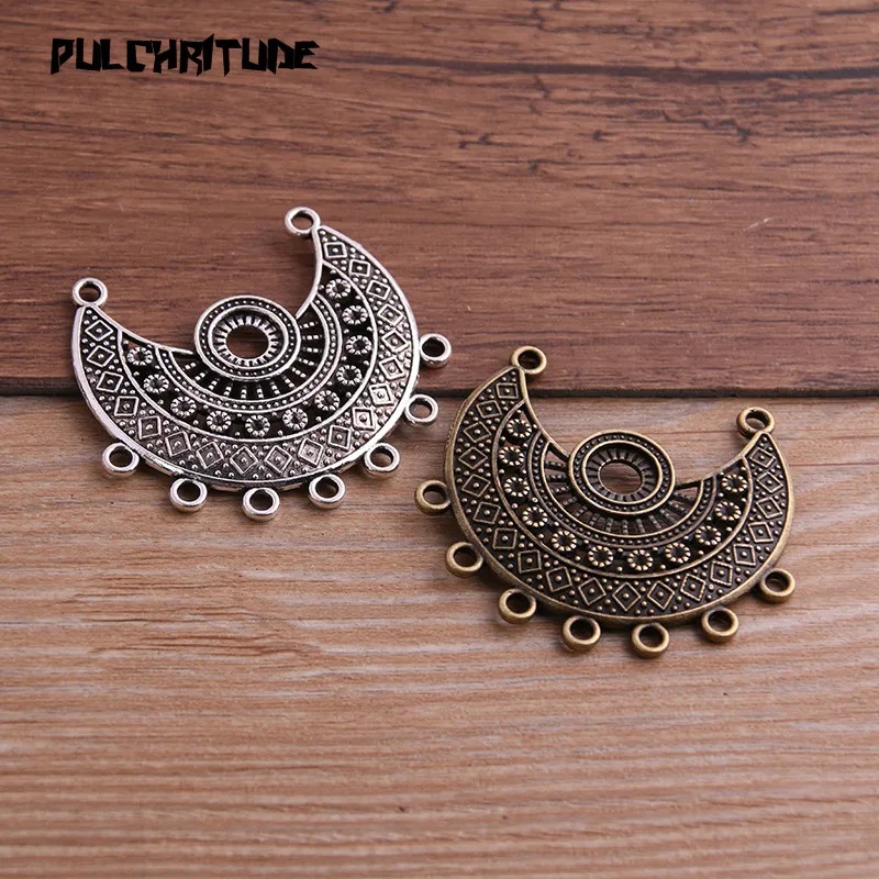 2PCS 39*43mm Two Color Necklace Charm Women Jewelry Fashion Porous Connector Pendant Necklace