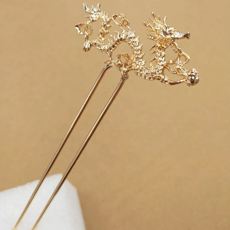 Handmade Wedding Phoenix Dragon Hair Pins Bridal Accessories Retro Hairpin Clips Comb Headdress Prom Bridal Wedding Hair Tool