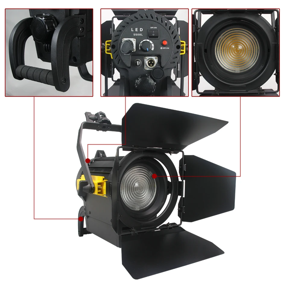 ALUMOTECH Daylight 150W LED Fresnel Lens Spot Continuous Lamp For Film Camera Video Studio Photography Lighting