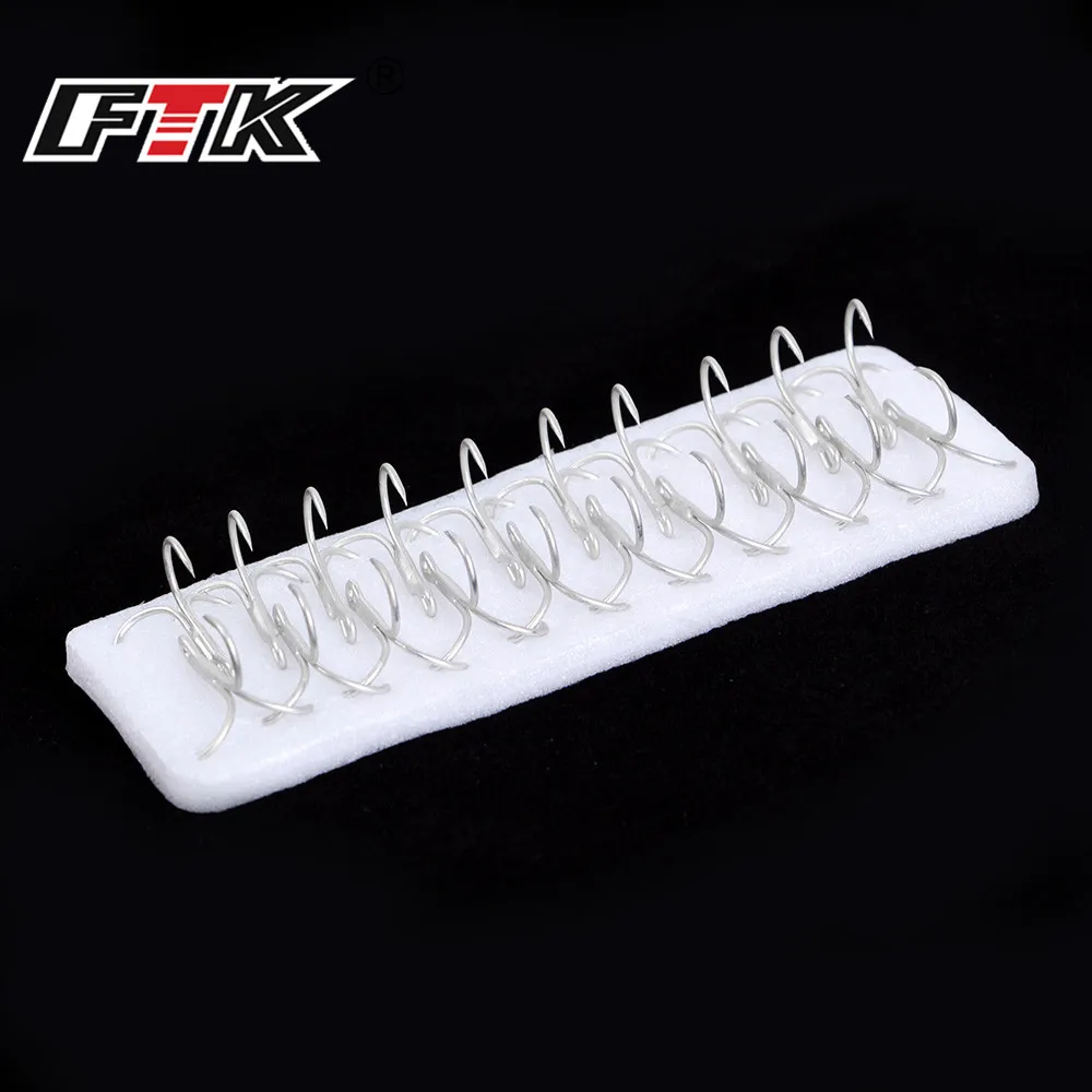 FTK Fishing Hook Baitholder Fly Tying Treble Hook Bass Sharp Barbed Hook Lure Holder Set Saltwater 15/20pcs Needle Fishhook 709