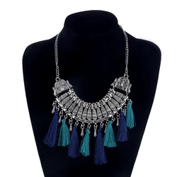 LOVBEAFAS Bohemian Statement Collar Maxi Necklace Women Ethnic Fringe Tassel Jewelry Boho Vintage Collier Fashion Necklace