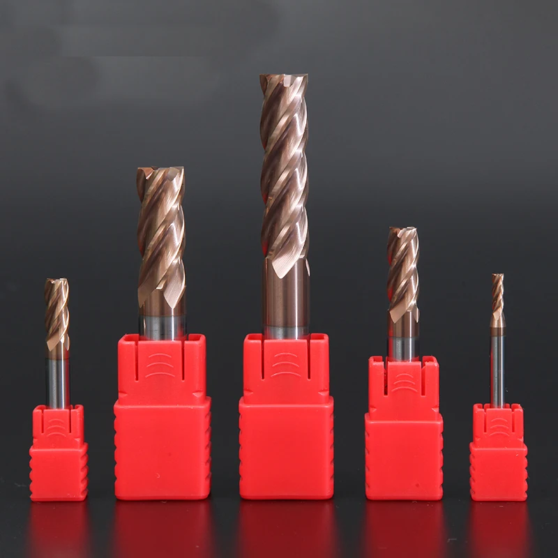 1 قطعة HRC55 4 المزامير 10 مللي متر ~ 16 مللي متر 75L 100L الصلبة كربيد endmill CNC الطحن القاطع التنغستن الصلب مطحنة النهاية CNC بت التوجيه