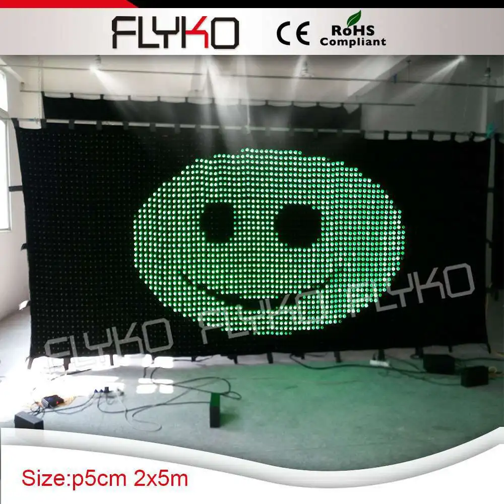 2016 led edit software led video curtain for night club