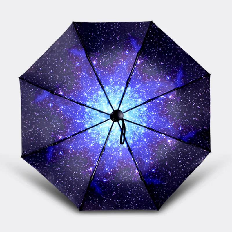 Creative Starry Sky Arts Umbrella Female Parasol Outdoor Travel Sun Umbrellas windproof  Rain Umbrellas for Men kids Women