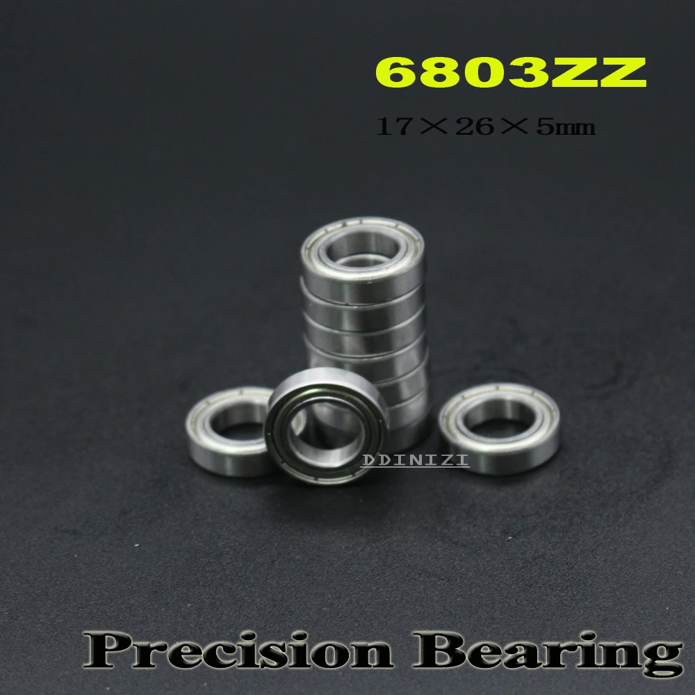 

6803ZZ Bearing 17*26*5 mm ABEC-1 Metric Slim Thin Section 61803Z 6803 Z ZZ Ball Bearings 6803Z (10 PCS)