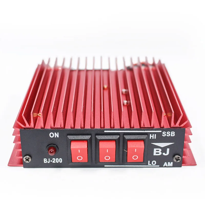 BaoJie BJ-200 CB Radio VHF Power Amplifier BJ200 for Ham Radio Two Way Radio HF Transceiver Walkie Talkie Red Color A7170