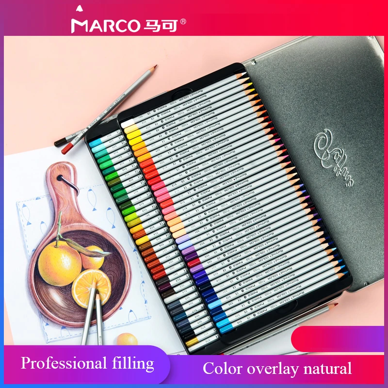 Marco 7100 Raffine Fine Art Colored Pencils 24/36/48/72 Colors Drawing Sketches Colour Pencil For School Office Art Supplies