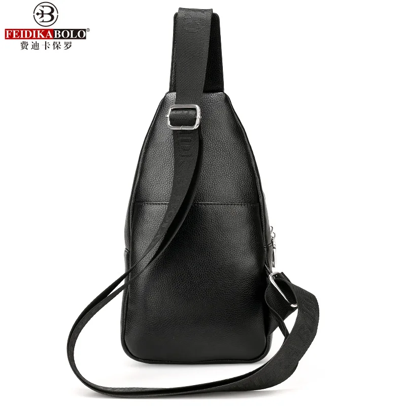 Crocodile Pattern Leather Men\'s Chest Bags Fashion Classic Men Bags Personality Travel Male Shoulder Bags Messenger Bag