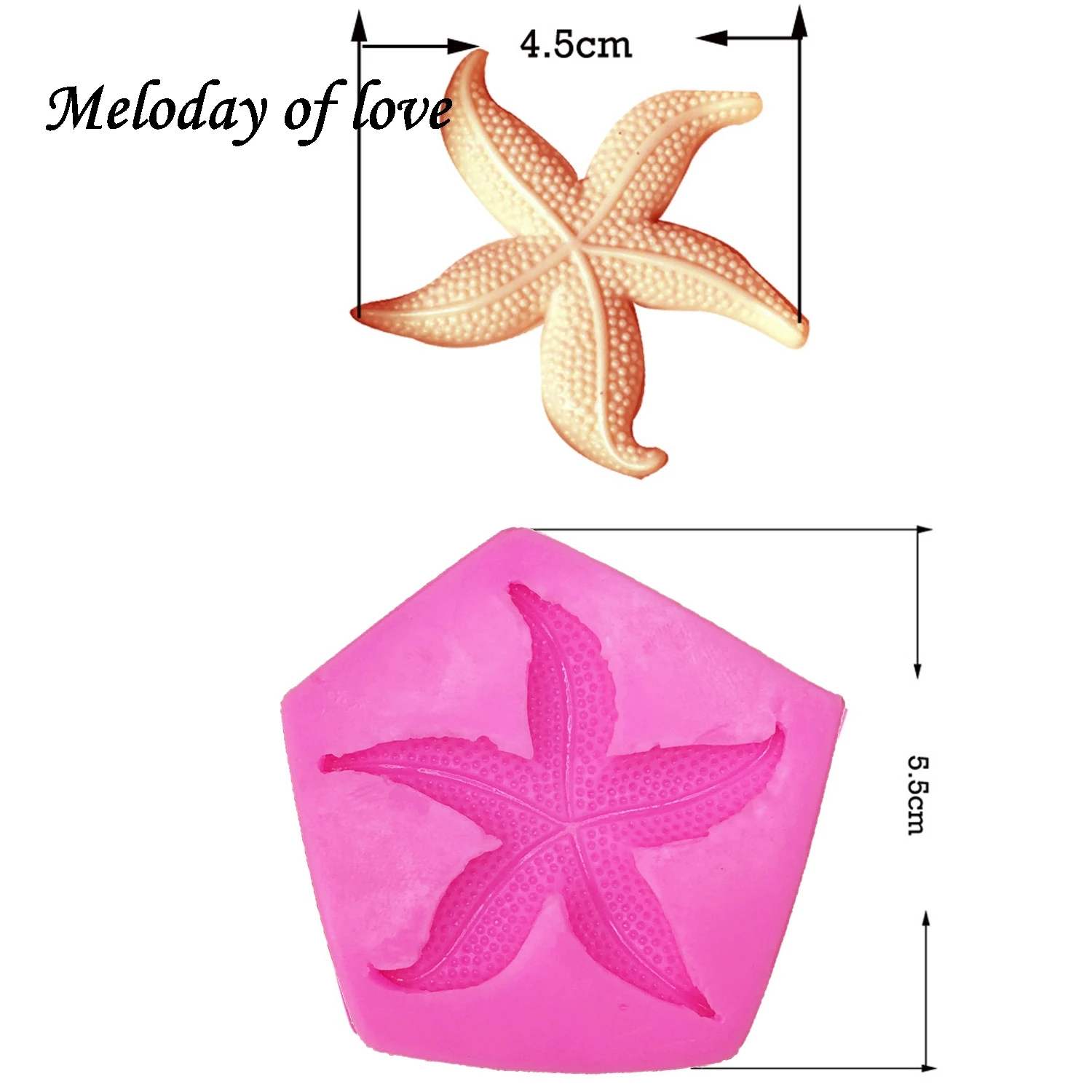 Starfish soap making mould chocolate cake decorating tools DIY sea star fondant silicone mold baking tools for cakes T0412