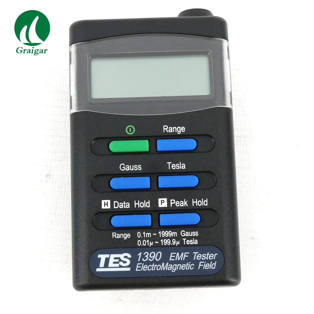 TES-1390 EMF Gauss Field Meter Electromagnetic Wave Detector EMF Radiation Levels Tester