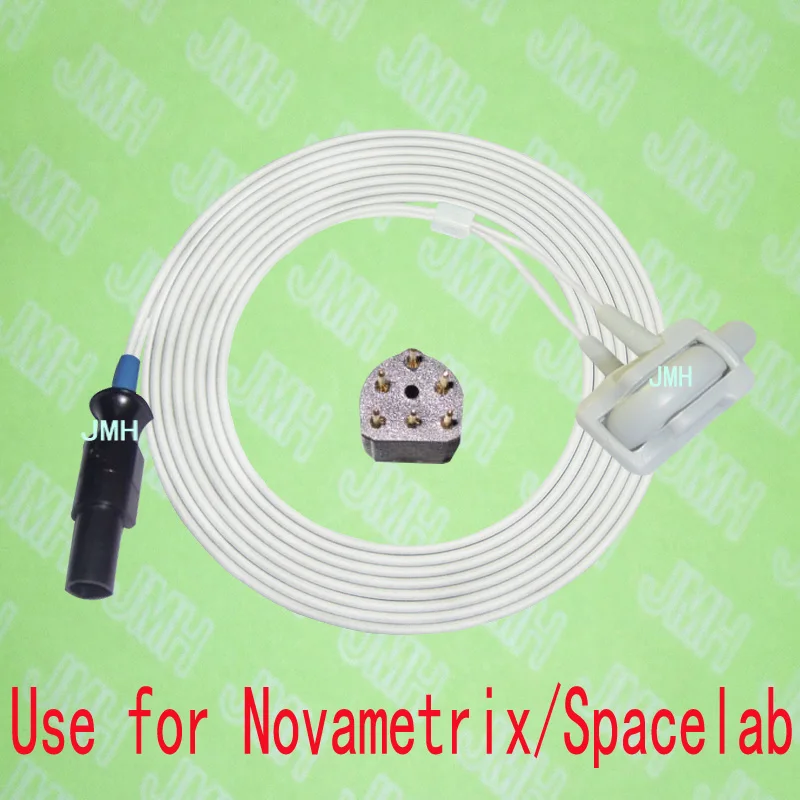 Compatible with Novametrix and Spacelab Pulse Oximeter monitor ,Neonate silicone wrap spo2 sensor.6pin.