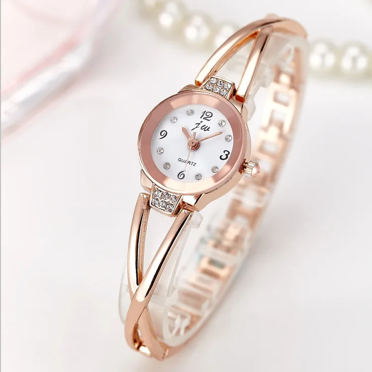 Fashion Jw Top Brand Rose Gold Watch Women Luxury Crystal Stainless Steel Wrist Watches Woman Casual Dress Quartz Ladies Clock