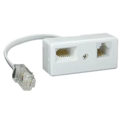 WSFS Hot Sale RJ45 Plug to BT RJ11 Secondary Splitter Telephone Adapter