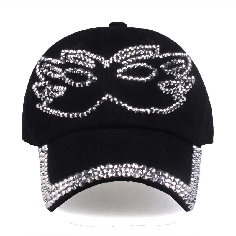 [YARBUU] Brand baseball caps for women Rhinestone Mask cap fashion high quality Female and girl's hat solid Peaked cap wholesale