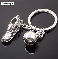 Metal Keychain New Key chain - Fashion Hot High Quality Soccer Shoes and Football Metal Car Key Ring Gift Bag Keychain