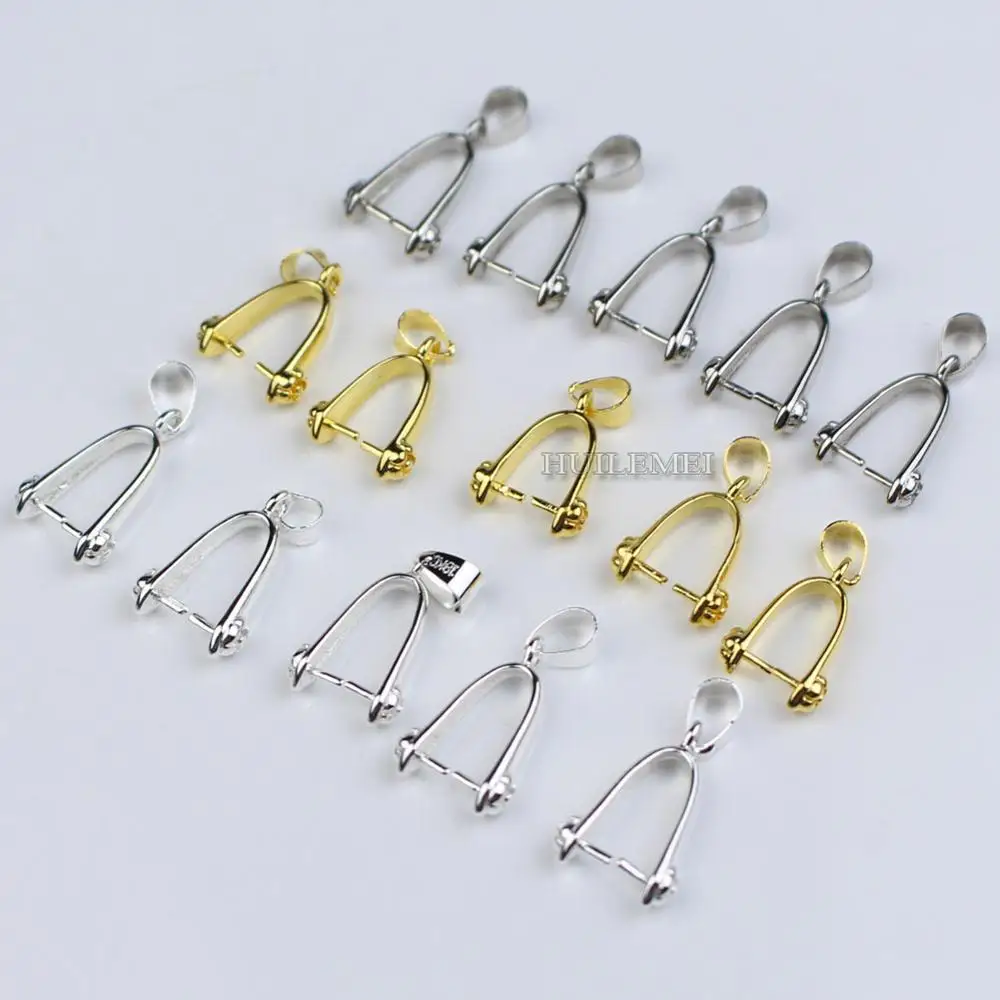 15pcs/lot Wholesale 25x10mm Big Large Rose Pendant Pinch Bails Connectors Pendant Clip Clasp DIY Jewelry Making Accessories