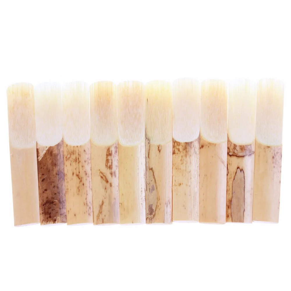 10pcs/set High Quality Professional Wood Color Clarinet Bamboo Reeds for 2 1/2 Size Clarinet Mouthpiece Clarinet Accessories