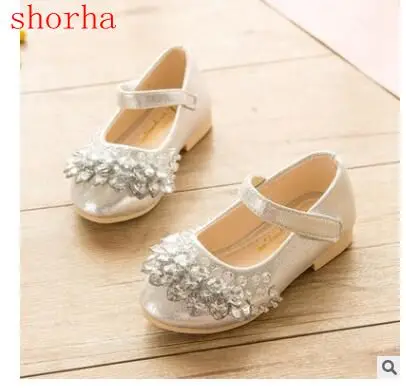 shorha 2018 NEW Rhinestone Glitter Kids Girls Shoes Princess Girls Sandals Toddler Big Girls Wedding Party Shoes