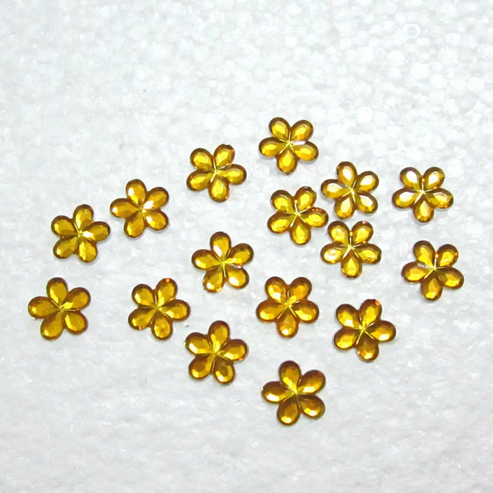 DIY 100pcs 10mm flower Acrylic plum blossom FlatBack Scrapbook Craft Wedding decoration B01