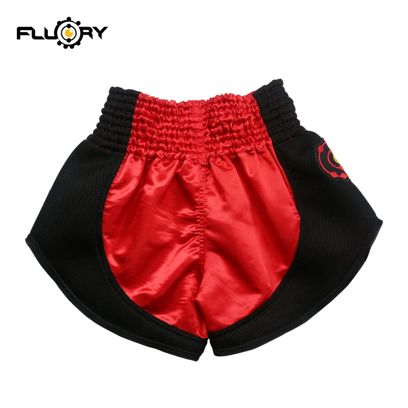 Pantaloncini con toppe ricamate retrò fluory 100% poliestere pantaloni da allenamento unisex mma boxing trunks