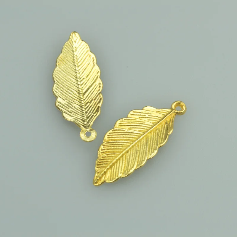 

25pcs 31*13mm gold color tree leaf Alloy charms pendant fit necklace bracelet diy Pendants for jewelry making 4007A