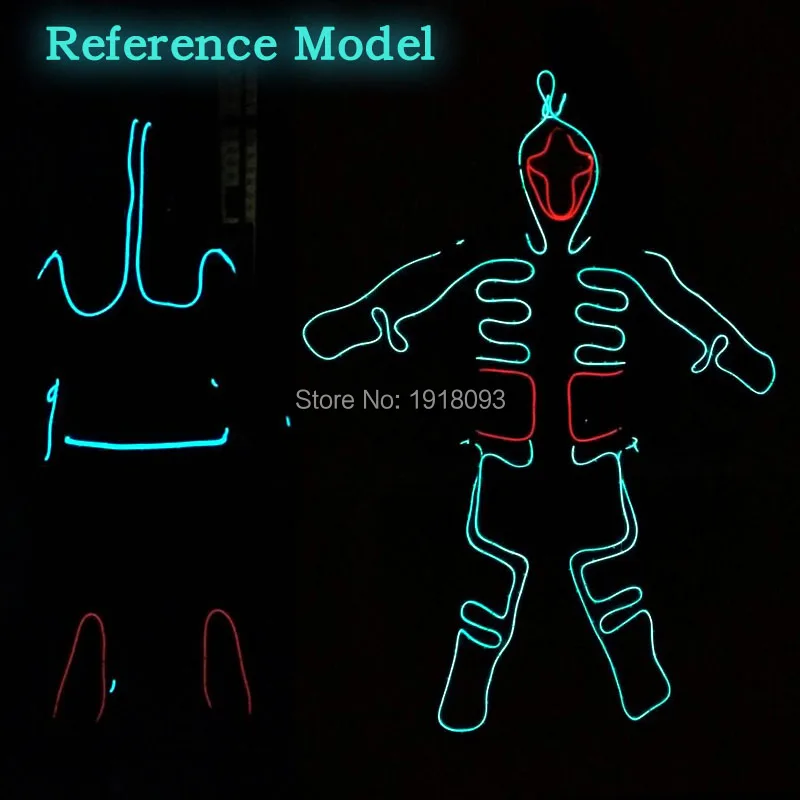 Glowing Dance Performance Favor Fashion EL Suit LED Clothes Luminous Costumes Glowing Lights