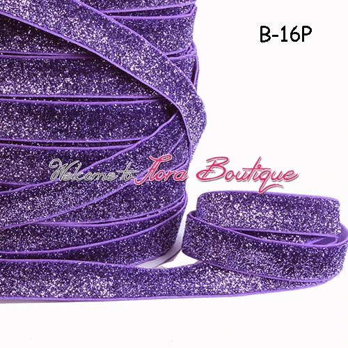 

(150 yards per lot) wholesale 16mm metallic velvet elastic ribbons