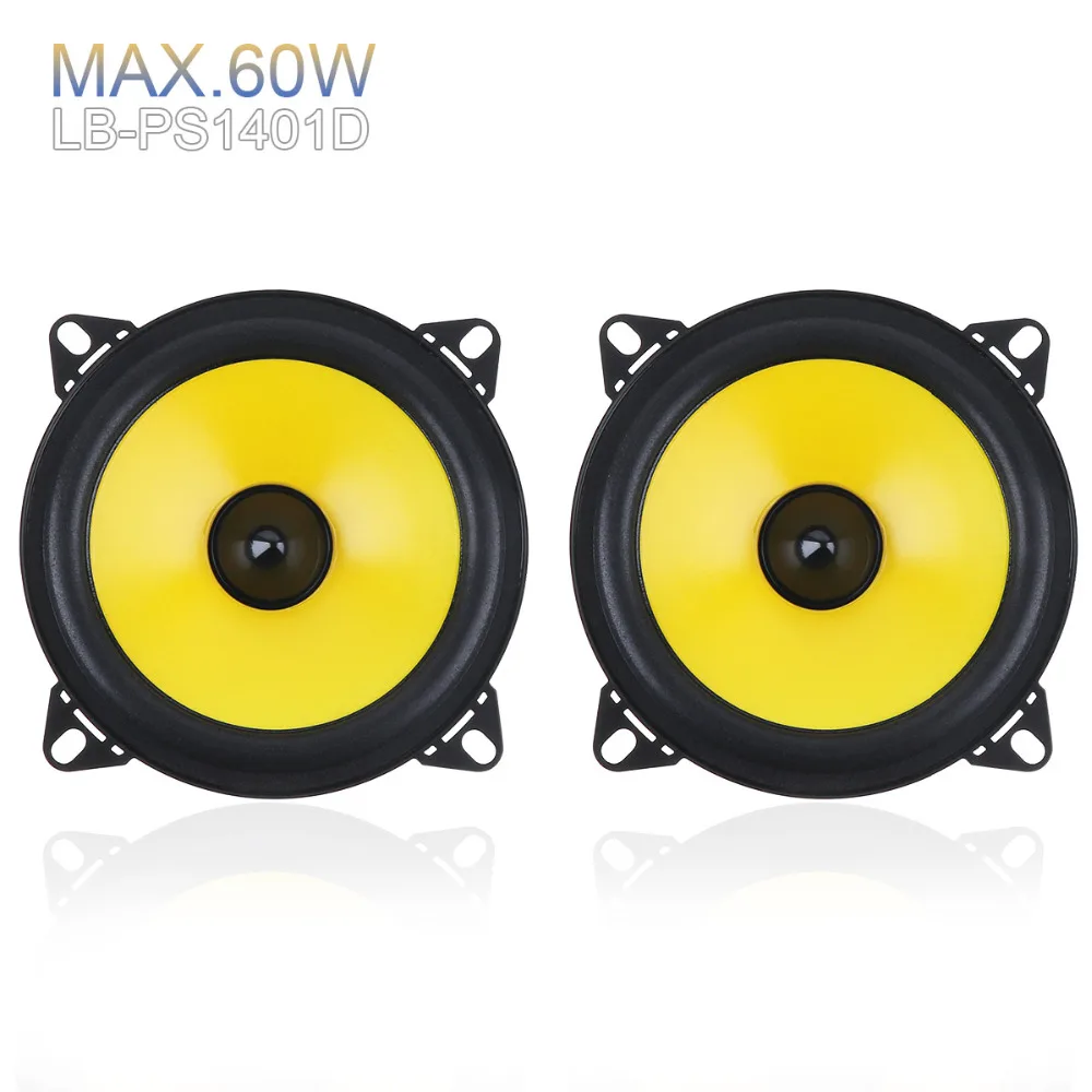 2pcs Universal Car Coaxial Speaker 4 inch 60W 2 Way 4 ohm Automobile Loudspeaker Full Frequency Auto Stereo Audio Loud Speaker