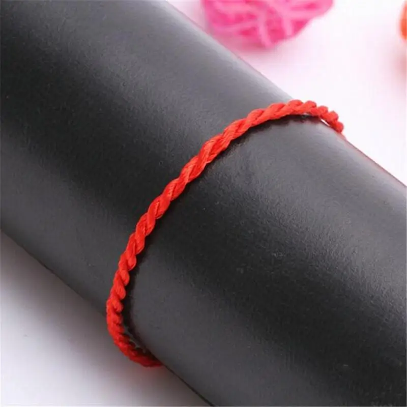 QianBei 2024 Fashion Red Thread String Lucky Handmade Rope Bracelet Women Men Jewelry Lover Gifts