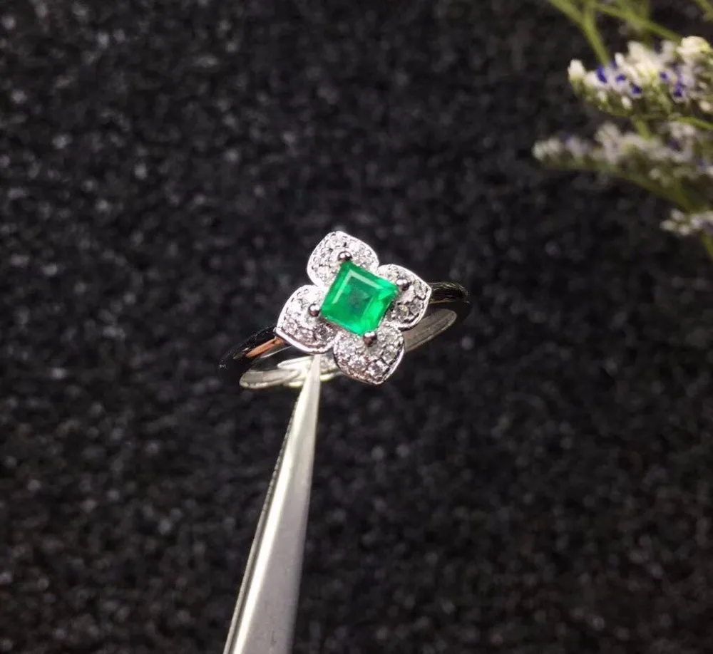 

Natural emerald, small row, 925 silver, personality, style, latest design, favorite beauty