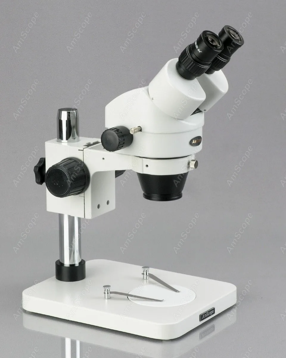 Pillar Stand Stereo Microscope--AmScope Supplies 3.5X-45X Table Pillar Stand Zoom Magnification Stereo Microscope