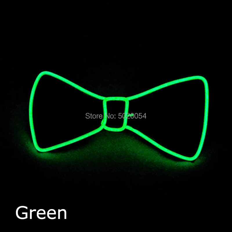 Gorąco sprzedająca się migająca muszka LED Light Up EL Glowing Necktie Bowtie Cravat For Dance DJ Sexy Club Costumes Akcesoria