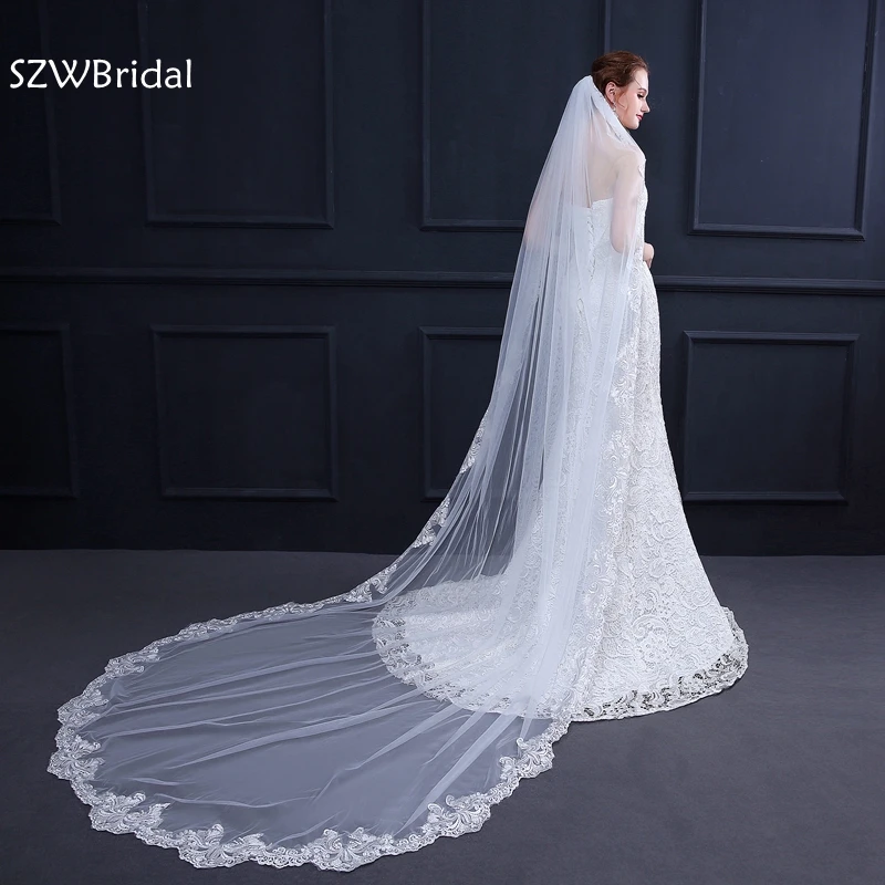 

New Arrival 3 meter Ivory Wedding accessories 2024 Bridal wedding veil veu de noiva velo voile mariage sluier Bridal veil