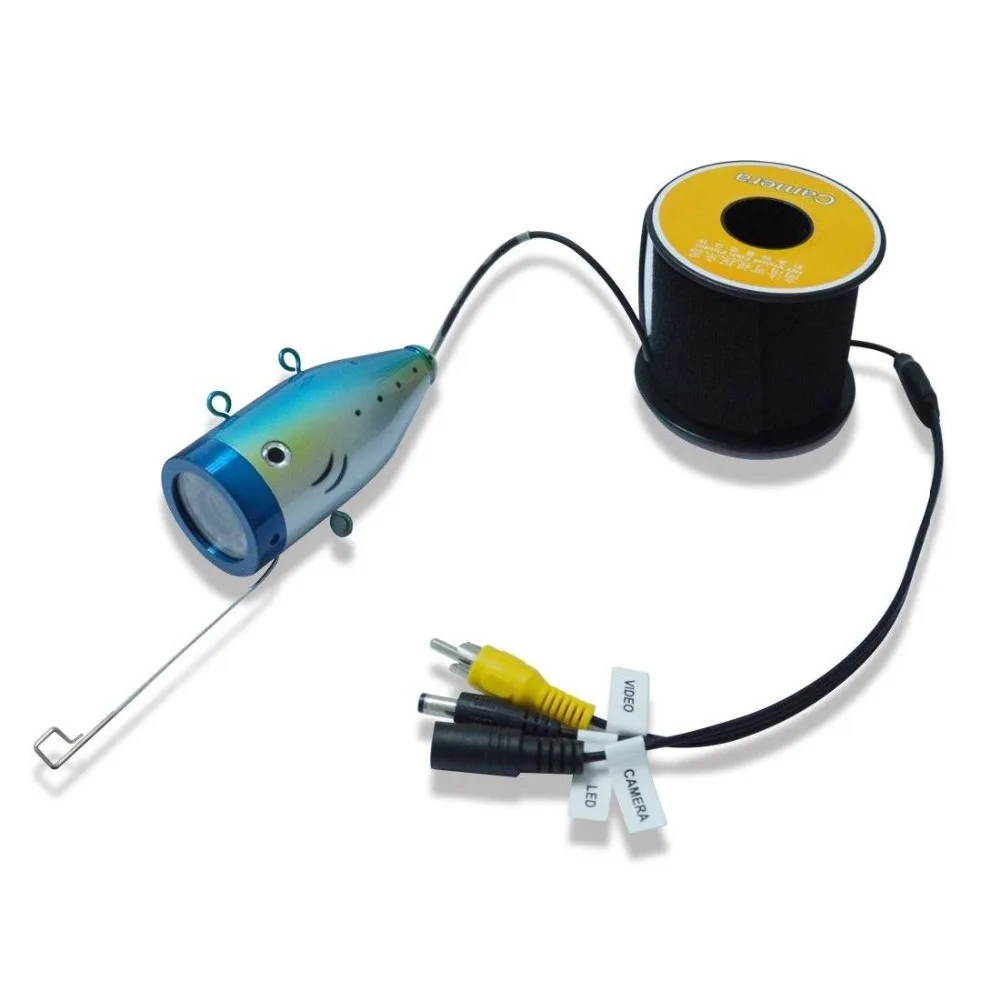 Billiger 15 m Kabel 1000 TVL Fischfinder Unterwasser-Angelkamera-Ausrüstung 7-Zoll-Monitor AntiSunshine Shielf Sonnenblende