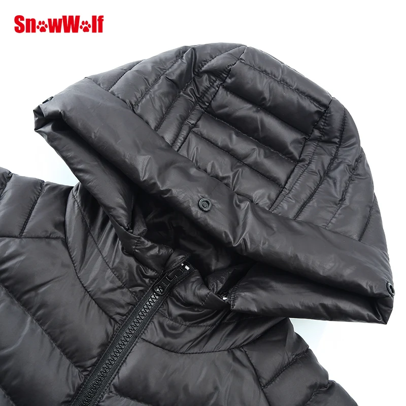 Snowwolf  Women Winter Outdoor Ski Suit USB Infrared Heating Hooded Ski Jacket Electric Thermal Snowboard Clothing Coat