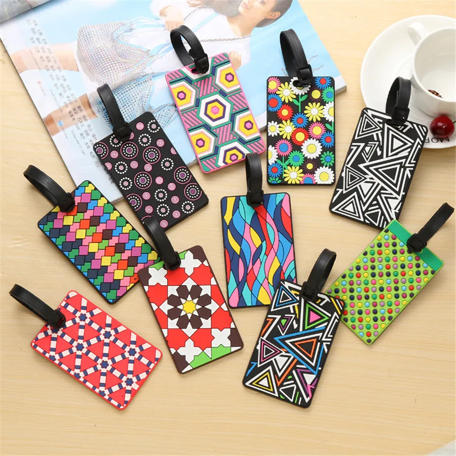 New Suitcase Color Pattern Luggage Tags design ID Tag Luggage Label Address Holder Identifier Label travel Accessories