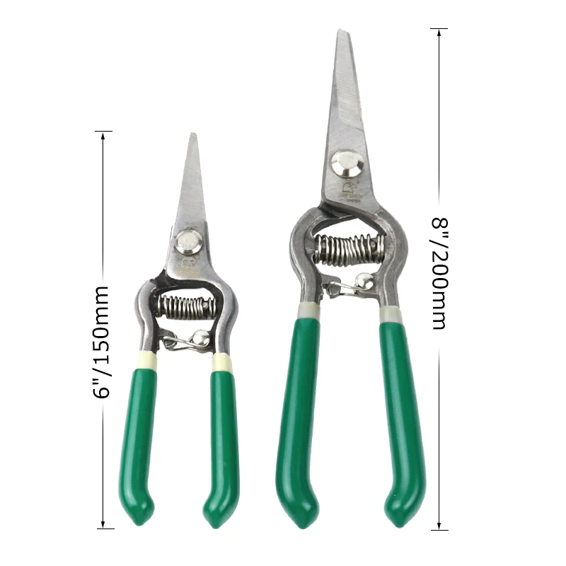 6"/8" Garden Scissors Mini Scissors Pruning Shears Flower Shears Pruner Household DIY Garden Cutter Hand Tools