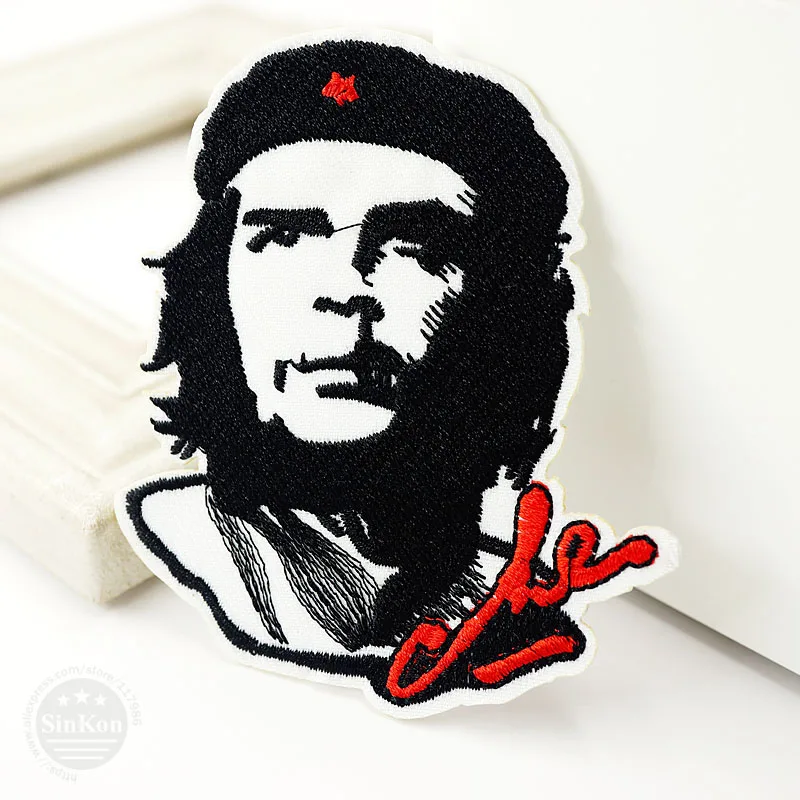 Che Guevara Size:8.0x9.3cm DIY Badges Patch Jeans Bag Hat Clothes Apparel Sewing Decoration Applique Badge Patches Accessories