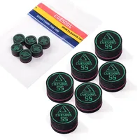 CUESOUL 6 unids/set puntas de tacos de billar de piel de cerdo súper suaves de 14mm y 8 capas