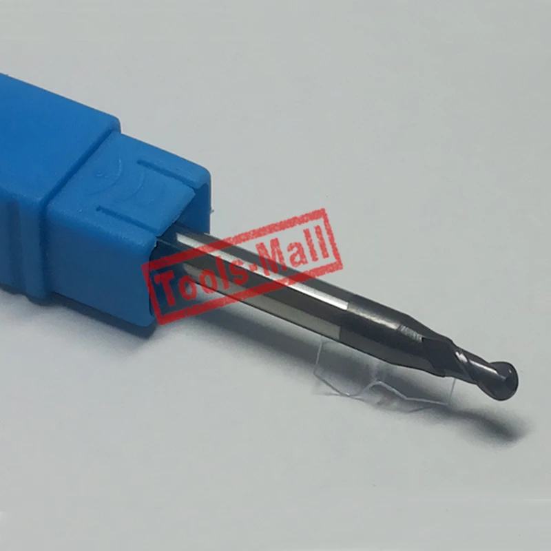 1pc radius=1 mm 2 Flutes hrc45  R1*4*D6*50  solid carbide Ball nose End Mill CNC router bits tools Milling cutter