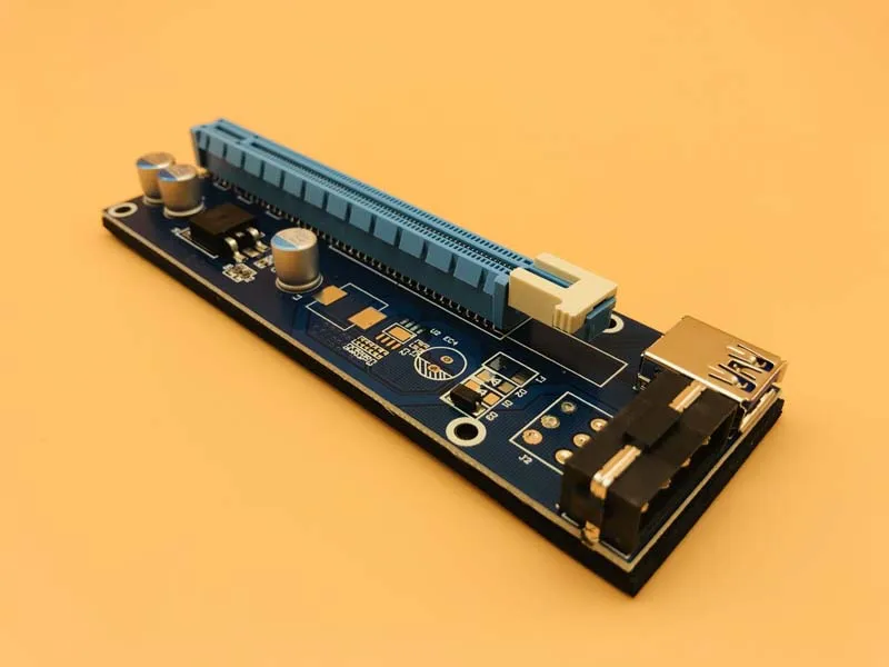 PCIE USB 3.0 60 センチメートル pcie エクステンダーライザーカード 1x に 16x データケーブル SATA に 4Pin IDE Molex 電源アダプタ