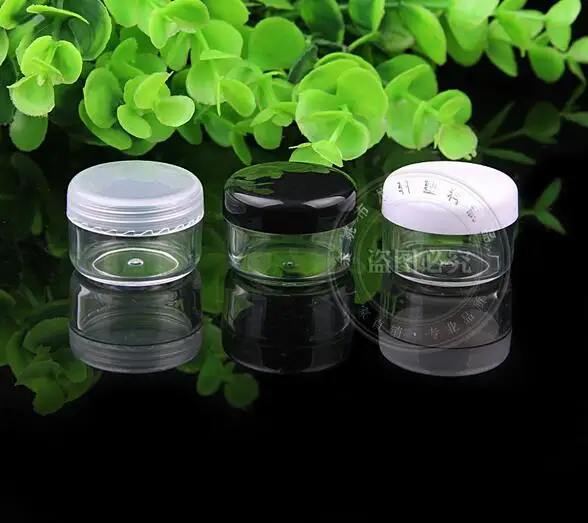 Free Shipping 2000 pcs/lot clear 3g plastic cream jar for loose powder cream cosmetic container