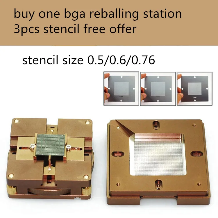 80mm 90mm Universal BGA Reballing Station with Magnet Auto Adjust Stencil Holder BGA reballing Station kit