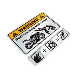 3D Warning Sticker Don't Touch My Motorcycle Tank Case for Yamha Honda Kawasaki Aprilia Suzuki  MV Stickers